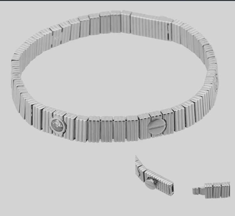 Золотой браслет с фианитами 0.9ct