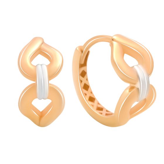 Gold earrings without stones