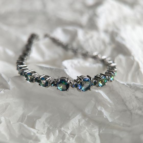 Срібний браслет з містичним топазом 5,642 карата