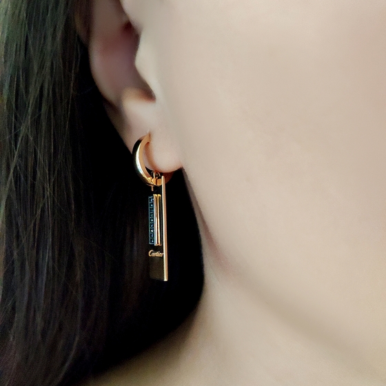 Золоті сережки з фіанітами 0.18ct