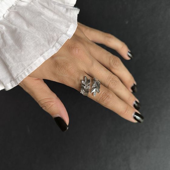 Silver Ring with Fianites