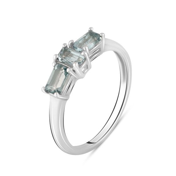 Серебряное кольцо с топазом Лондон Блю 0.825ct