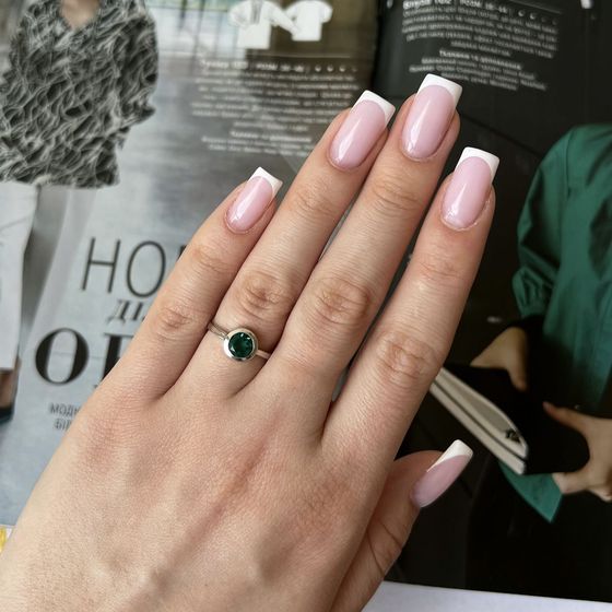 Серебряное кольцо с аквамарином nano