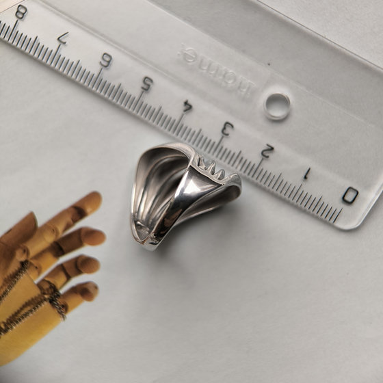 Silver ring without stones