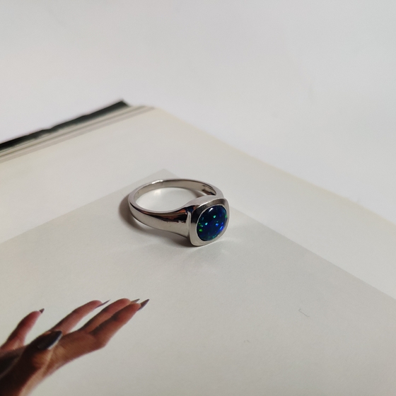 Серебряное кольцо с опалом 0.764ct