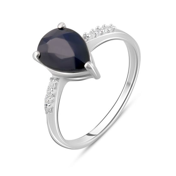 Silver ring with a 2.325-carat sapphire