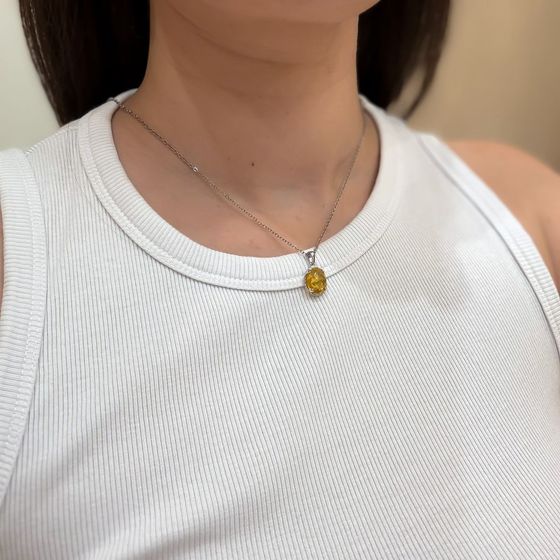 Срібна підвіска з цитрином nano