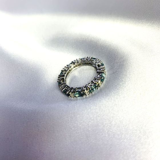 Серебряное кольцо с топазом Лондон Блю 2.36ct