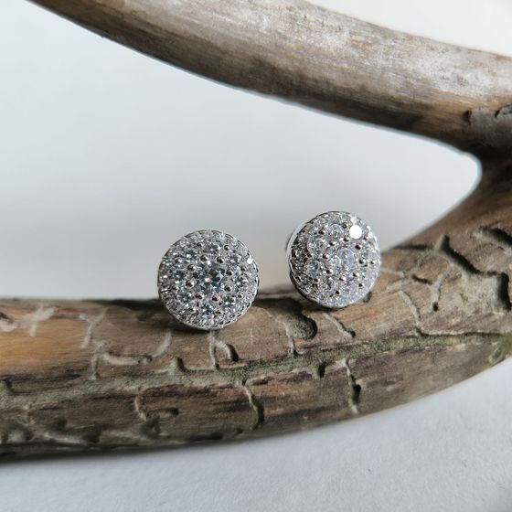 Silver Earrings with Fianites