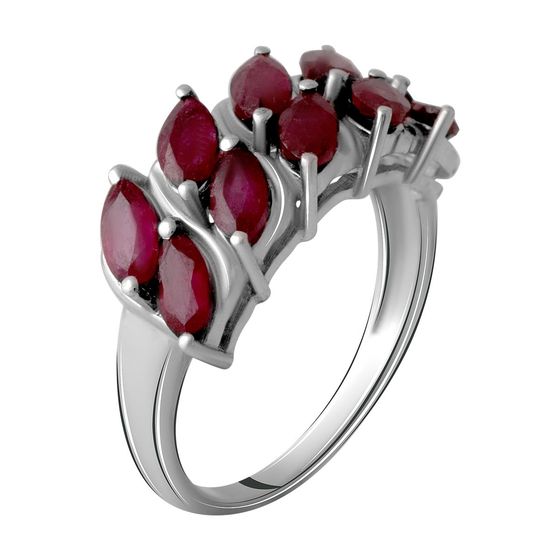 Серебряное кольцо с рубином 3.6ct
