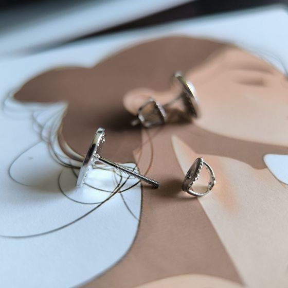 Срібні сережки з перламутром