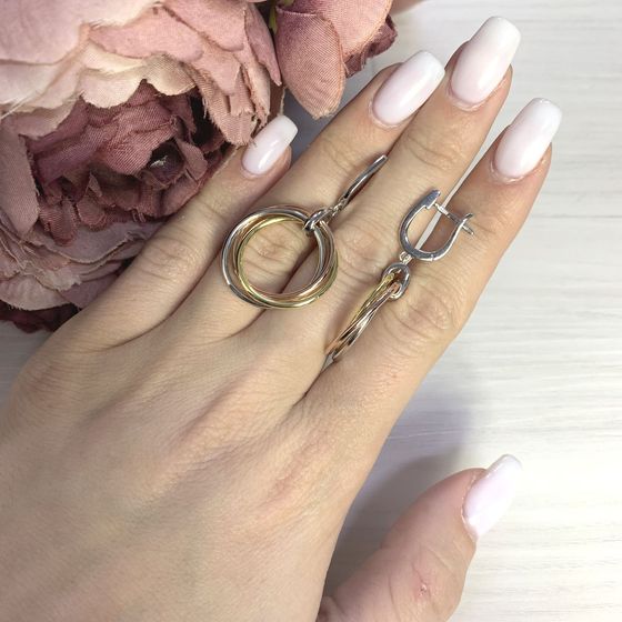 Silver earrings without stones