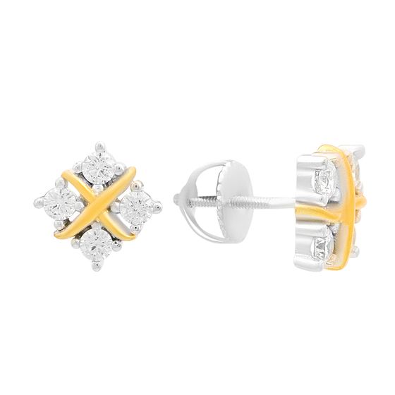 Срібні сережки з фіанітами