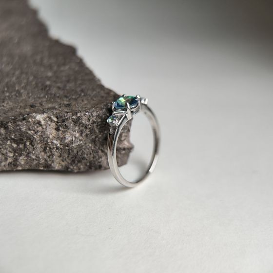 Срібна каблучка з містик топазом 0.642ct