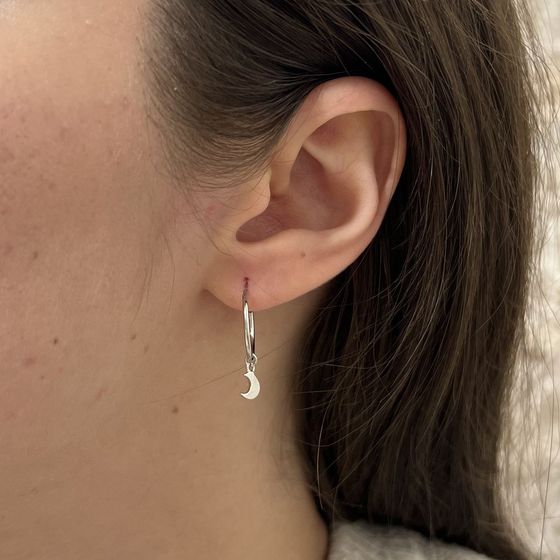 Silver earrings without stones