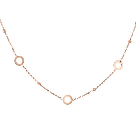 A gold necklace without stones