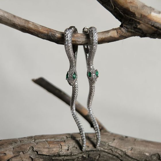 Silver Earrings with Fianites