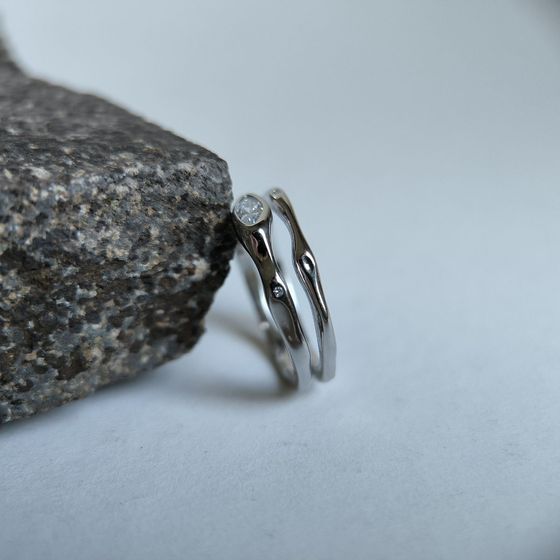 Silver Ring with Fianites