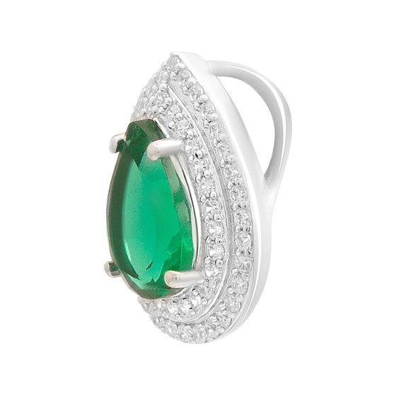 Серебряная подвеска с изумрудом nano 2.238ct