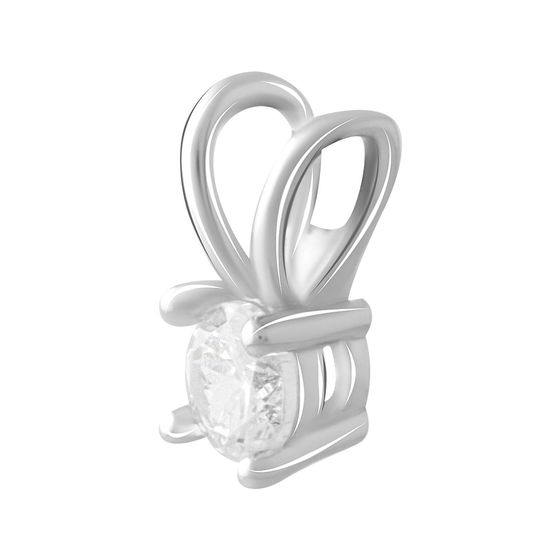 Silver pendant with phianites