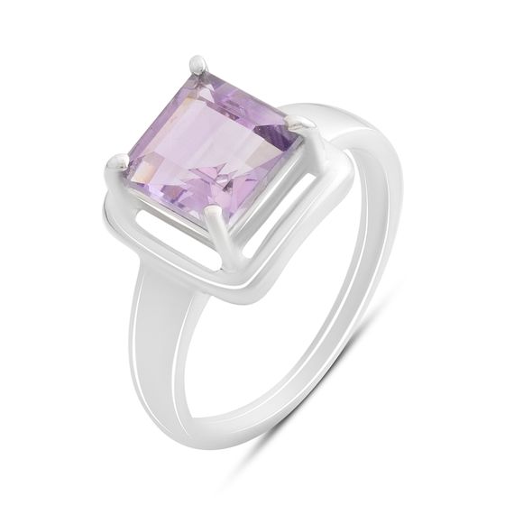 Срібна каблучка з аметистом 2.4ct