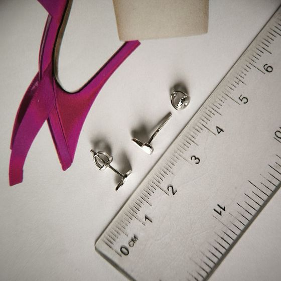 Срібні сережки з емаллю