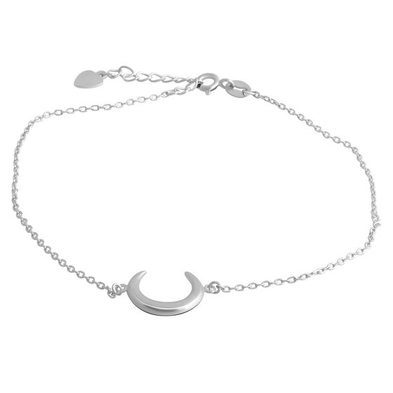 Срібний браслет на ногу без каменів