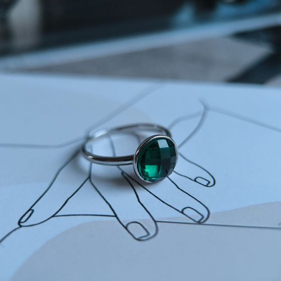 Silver Ring with Fianites