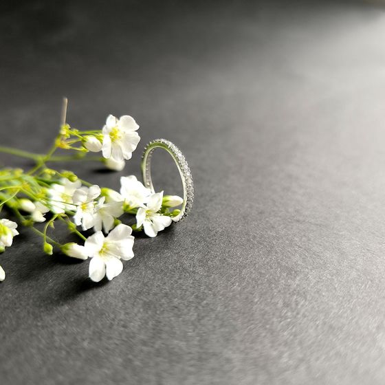Silver Ring with Fianites