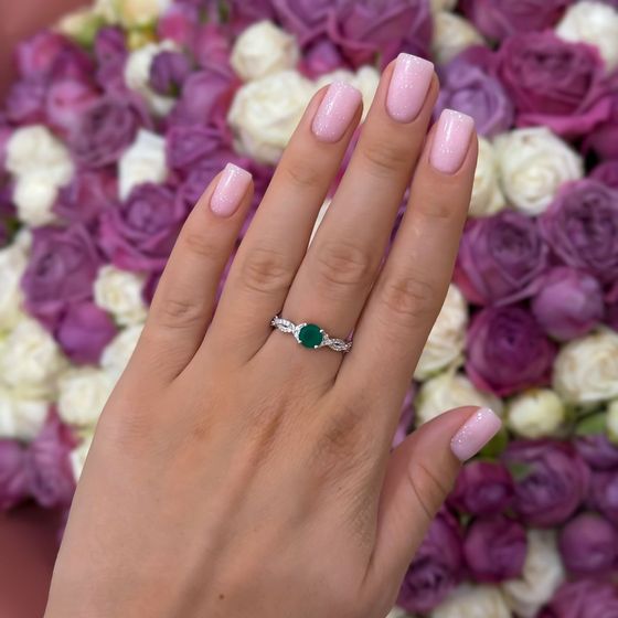 Срібна каблучка з агатом 1,085 карата