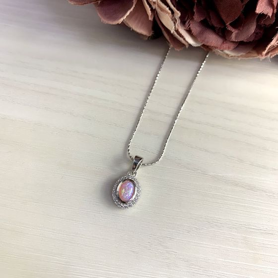 Серебряная подвеска с опалом