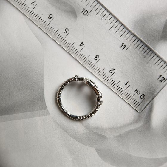 Silver Ring with Fianites