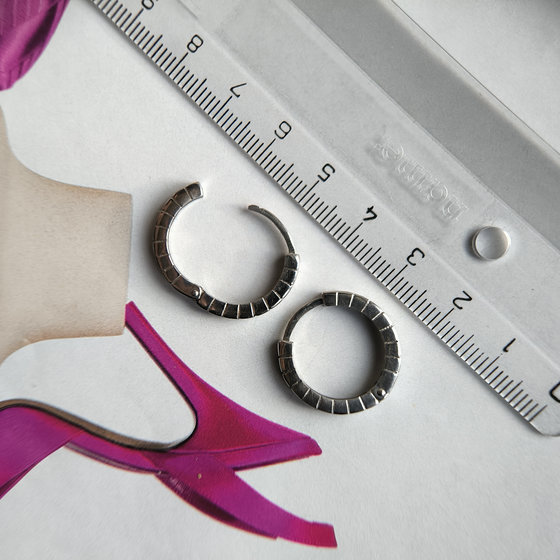 Silver earrings without stones