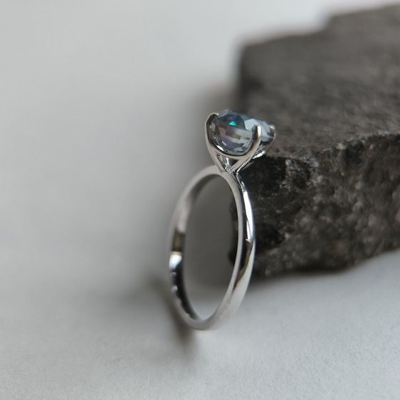 Срібна каблучка з містик топазом 1.95ct