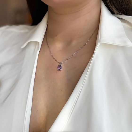 Серебряная подвеска с аметистом 2.117ct