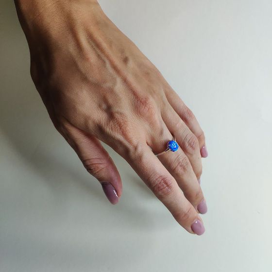Серебряное кольцо с опалом 0.625ct