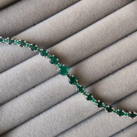 Silver bracelet with agate 6.338ct