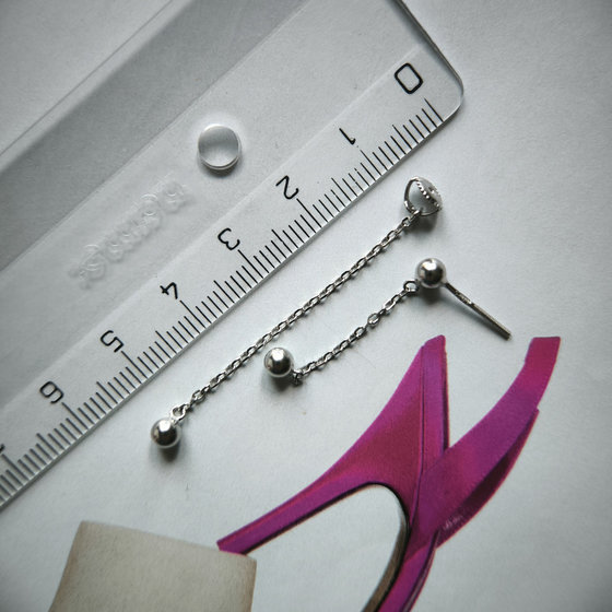 Silver earrings without stones