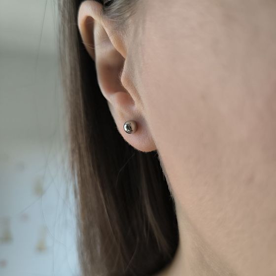 Silver earrings without stones