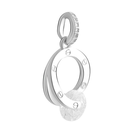 Срібна підвіска з фіанітами