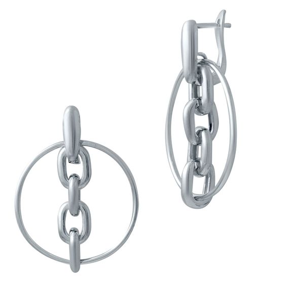 Silver earrings without stones