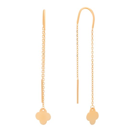Gold earrings without stones