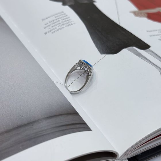 Silver ring with opal 1.442ct