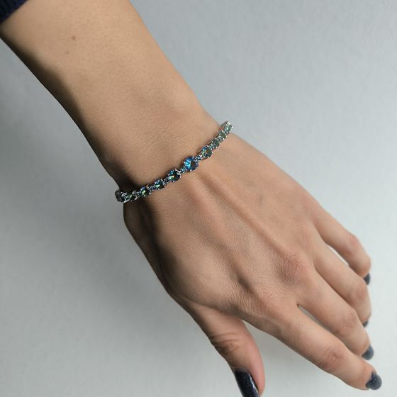 Срібний браслет з містичним топазом 5,642 карата