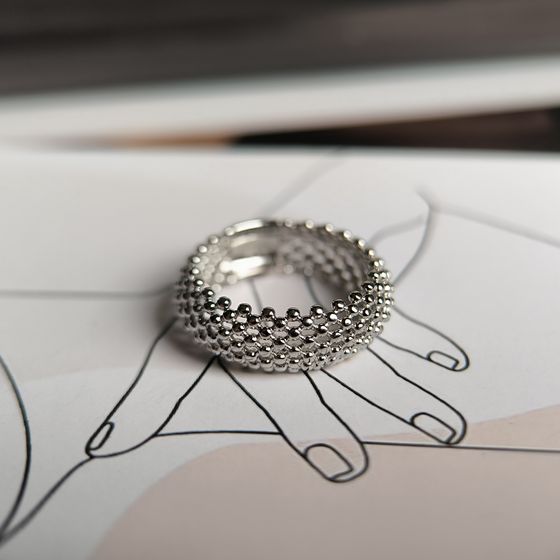 Silver ring without stones