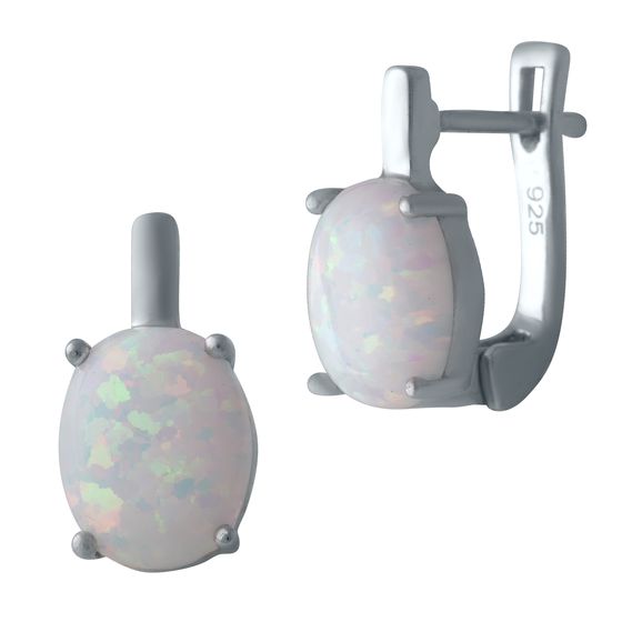 Срібні сережки з опалом 1,772 карата