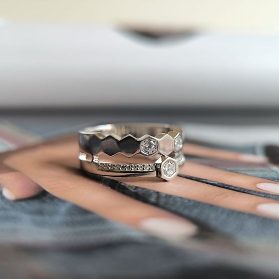 Silver Ring with Fianites