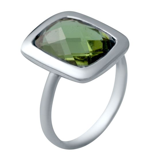 Silver ring with sultanite