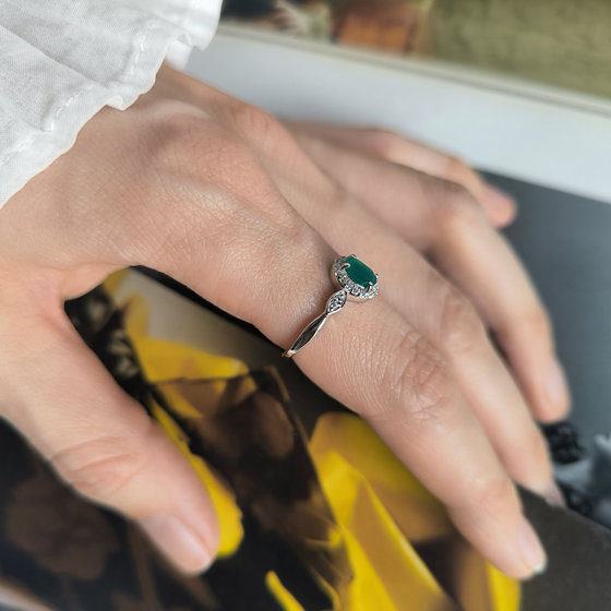 Серебряное кольцо с агатом 0.62ct