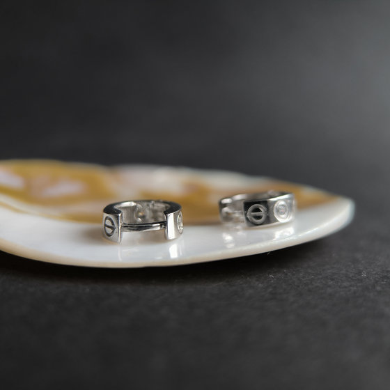 Silver Earrings with Fianites